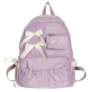 Backpack With Attached Bow-Knots - Ideal Day-To-Day Use, Kawaii Backpack, :